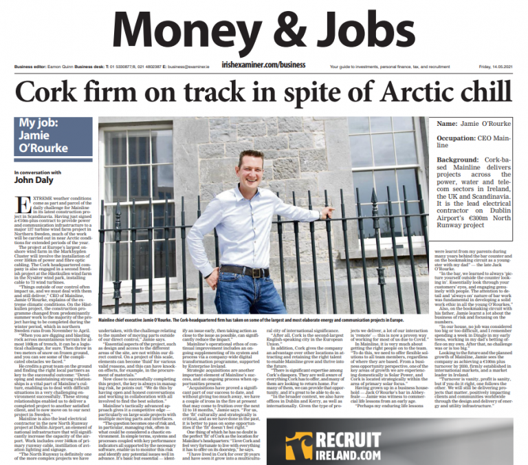 Jamie Rourke Mainline CEO Jamie O'Rourke interviewed by the Irish Examiner ...